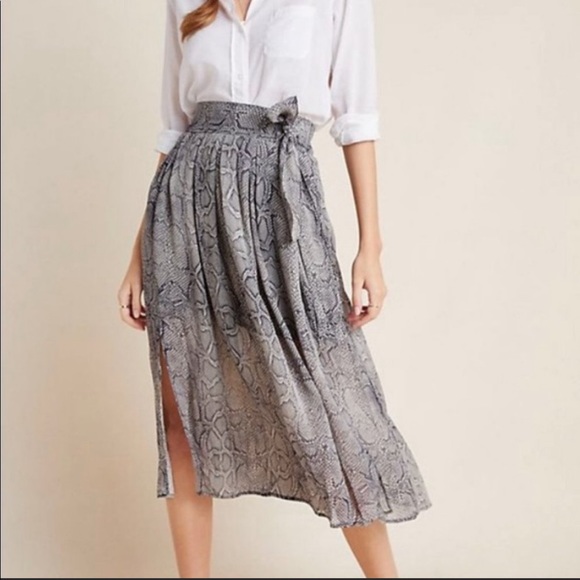 Maeve by Anthropologie Python Pleated Skirt - Picture 3 of 11
